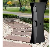 Esterno Acciaio Inox Presa Giardino Energia Colonna Nero 4-fach Corrente Switch