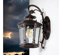 Esterno Applique Antico Bronzo E27 Prova Acqua 40cm Rustico Vialetto Luce Balkon