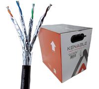 Esterno Blindato CAT6A Esterno Uso Rame Ethernet cavo SF/FTP bobina 305 m [305 metri/305m]