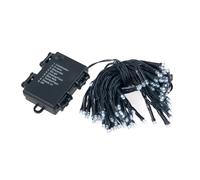 Esterno Catena Luci 10m 96 LED Batteria Funziona a Freddo Bianco Caldo