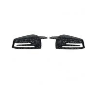 Esterno Copertura Alloggiamento Specchio Per Benz W176 W246 | Calotte Specchietti Tappi Sinistra e Destra,Modello in fibra di carbonio/nero brillante/grano forgiato