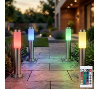 Esterno Giardino Lampione Piantana Dimmerabile Telecomando RGB LED 4er Set