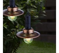 Esterno Lampada a Sospensione Lanterna LED Solare Vintage Retrò Ruggine 2er Set