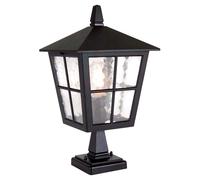 Esterno Lampada Presa di Luce H 38 CM Nero Giardino Alluminio Stand Lanterna 1 [EEK: Non valutato]