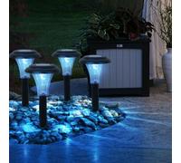Esterno Lampada Solare a Spiedo LED Balcone Giardino Luce Decorativa Chiodi 4x
