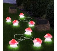 Esterno Lampada Solare Catena Luci LED 12x Ovoli Malefici Pietra Giardino Balkon