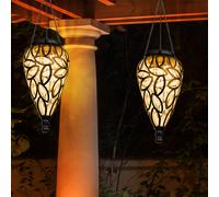 Esterno Lampada Solare da Giardino LED Lanterna Luci Decorative Balcone 2er Set