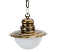 Esterno Luce a Sospensione Ottone Vetro Schermo Ø20cm Pella Terrazza Balcone
