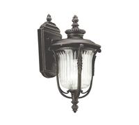 Esterno Luci IN Bronzo Vetro Strutturato IP44 Rustico Antico Casa Cortile Parete