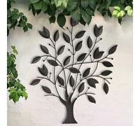 Esterno Parete Immagine Modello Foglie Albero Ast Balcone Figura Base Tenda Nero