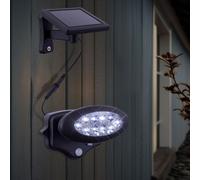 Esterno Parete LED Spot Lampada Solare Faretto Sensore Illuminazione Garten Hof