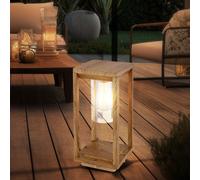 Esterno Piantana Lampada Decorativa Lanterna da Giardino Legno Ottica H 35 CM [EEK: Inaditato]
