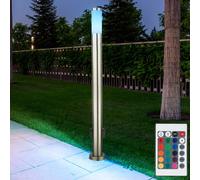 Esterno Piantana Prese RGB LED Lampade da Giardino Acciaio Inox Colonne H 110cm [EEK: F]