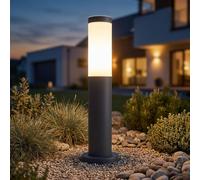 Esterno Supporto Lampada Acciaio Inox Cortile Faretto Antracite Terrazzi Presa [EEK: Non valutato]