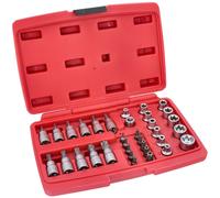 Esterno Torx Dadi 34 Pezzi Innentorx Set Chiavi a Bussola Punte Attrezzi 3/8"