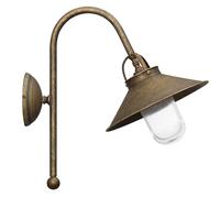 Esterno Wandleuchte Lampada Ottone Vetro Antico Bronzo Premium Maritim Manufatto