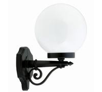 Esterno Wandleuchte Melantha Nero Bianco Sfera Schermo IP43 E27 Giardino di Casa