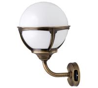 Esterno Wandleuchte Ottone Bianco Antico Vintage IP43 Antiruggine Casa Hof Lampe