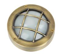Esterno Wandleuchte Ottone Rotondo IP64 Ø14cm G9 Marittima Lampada Terrazza Casa