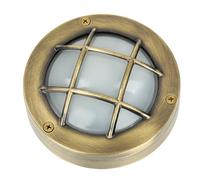 Esterno Wandleuchte Ottone Rotondo IP64 Ø14cm G9 Marittima Lampada Terrazza Casa