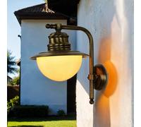 Esterno Wandleuchte Ottone Vetro Premium Design Antiruggine Casa Cortile Lampada