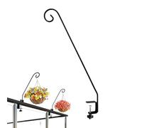 Estesa Reach Deck Hook - 32-Inch Deck Hanger | Heavy Duty Solid Iron Adjustable Hook for Bird Feeders Flower Pots Lanterns Wind Chimes Outdoor Patio Garden