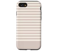 Estetica a righe neutre tortora e crema Custodia per iPhone SE (2020) / 7 / 8