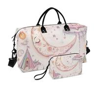 Estetica Boho Luna Dreamy decorativo Weekender Duffel Bag Borsa da palestra con tracolla regolabile per il viaggio multifunzionale bolso de Mano para viajar en Avion
