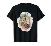 Estetica Botanica Boho Foglia Neutra Astratta Maglietta