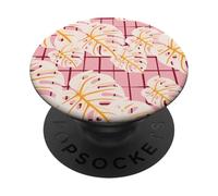 Estetica botanica estiva delle foglie tropicali PopSockets PopGrip Adesivo