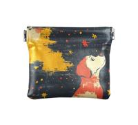 Estetica Cane Teatro Stile PU Cuoio Piccolo Portamonete Portatile Trucco Periodo Borsa per Le Donne Ragazzi Ragazze, Stile estetico Dog Theatre, Decorazione