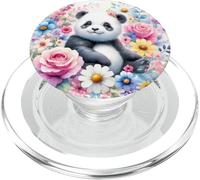 Estetica Carino Panda Acquerello Fiori Fiori Pastello PopSockets PopGrip per MagSafe