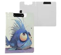 Estetica Carino Pesce Appunti con Cartella Orizzontale e Verticale Doppia Clip Board con Copertina rigida Clipfolio Casa Viaggio Carte Storage Container