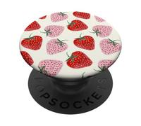 Estetica Carino Rosa Rosso Fragola Fragole PopSockets PopGrip Adesivo