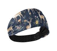 Estetica Cervo Blu Navy Raffreddamento fascia titolare Elastico testa sudore fasce per le donne per Ciclismo lavaggio viso Palestra Yoga