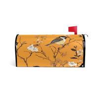 Estetica Chickadee Birds Orange Decorative mailbox copre per l'inverno carino San Valentino mailbox copre magnetico dimensioni standard copertura para buzon