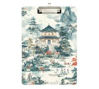 Estetica Cinese Architettura Verde Padfolio Appunti Trasparente per Studenti Ragazze Bambini Insegnante Appunti Dimensioni 9 x 12