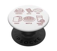 Estetica del cibo per la colazione PopSockets PopGrip Adesivo
