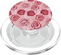 Estetica del modello dei fiori rossi e rosa delle rose gotiche PopSockets PopGrip per MagSafe