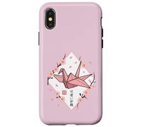 Estetica della gru di origami - Origami giapponese Kawaii Custodia per iPhone X/XS