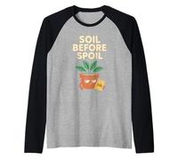 Estetica della pianta d'appartamento introversa Botanica Divertente Amante delle Piante Maglia con Maniche Raglan