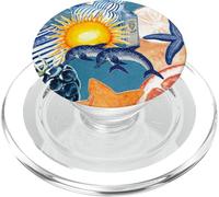 Estetica Estate Italiano Preppy Cocktail Collage Europeo PopSockets PopGrip per MagSafe