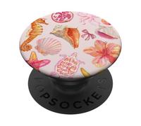 Estetica europea del collage di cocktail preppy talian estivo PopSockets PopGrip Adesivo