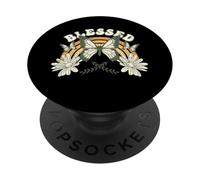 Estetica floreale arcobaleno farfalla benedetta PopSockets PopGrip Adesivo