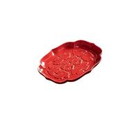Estetica for l'arredamento della casa, vassoio for spuntini festivi in ceramica retrò cinese for il tè e le nozze(Red)