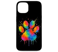 Estetica Gatto Cane Zampa Stampa Colorato Acquerello Amante Animale Custodia per iPhone 13