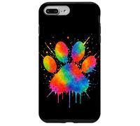 Estetica Gatto Cane Zampa Stampa Colorato Acquerello Amante Animale Custodia per iPhone 7 Plus/8 Plus