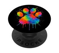 Estetica Gatto Cane Zampa Stampa Colorato Acquerello Amante Animale PopSockets PopGrip Adesivo