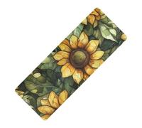 Estetica Girasole Wasteland stampato portatile yoga mat per la palestra di casa, gomma naturale antiscivolo, con borse tapete para ejercicio 180,3x66 cm
