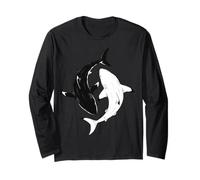 Estetica Grandi Squali Bianchi - Ocean Animal Art Maglia a Manica